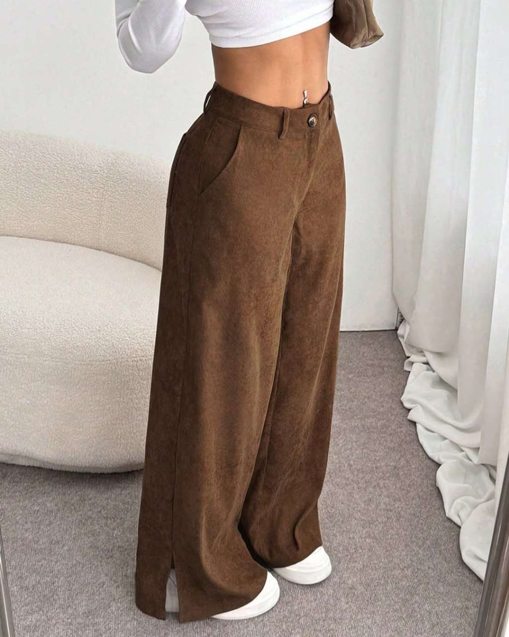 بنطلون  قطيفه مضلع