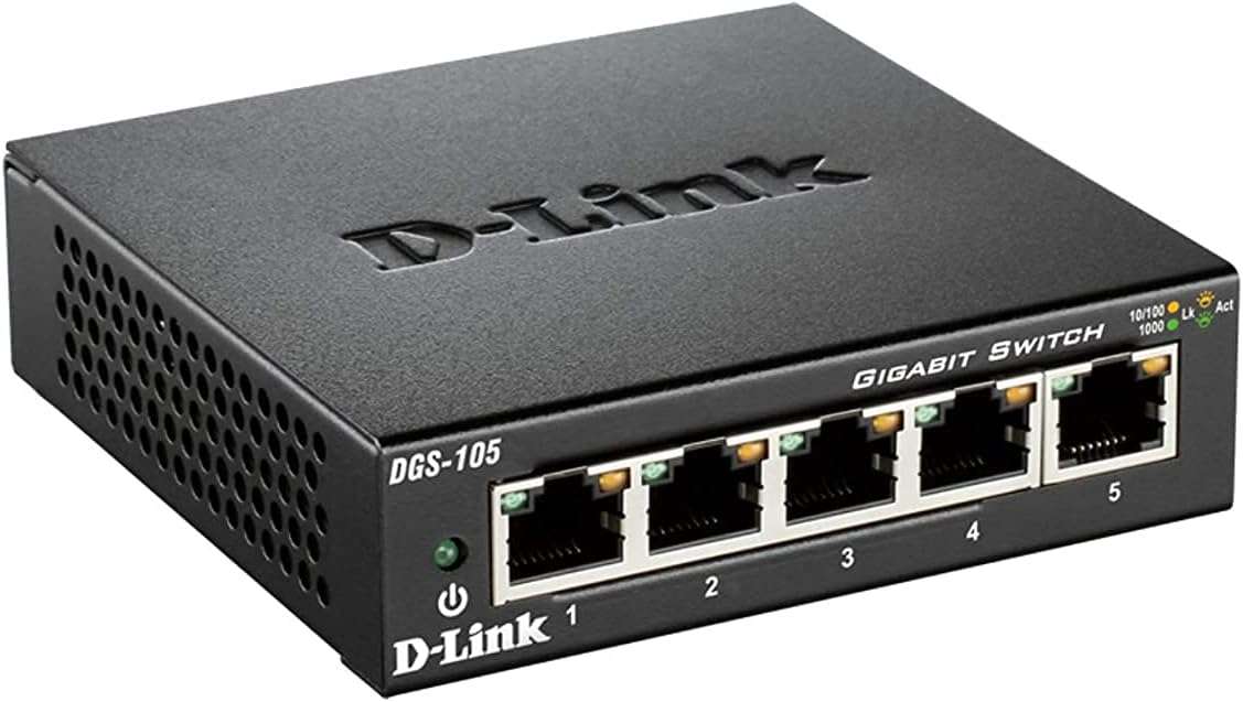 D-Link 5 Port Gigabit Switch (DGS-105) - سرعة فائقة لألعابك وشبكتك