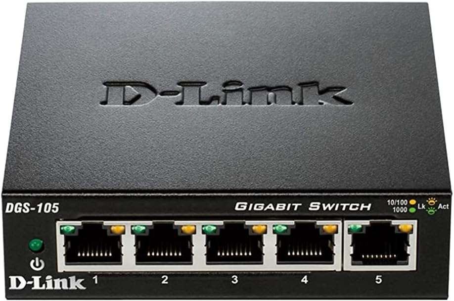 D-Link 5 Port Gigabit Switch (DGS-105) - سرعة فائقة لألعابك وشبكتك