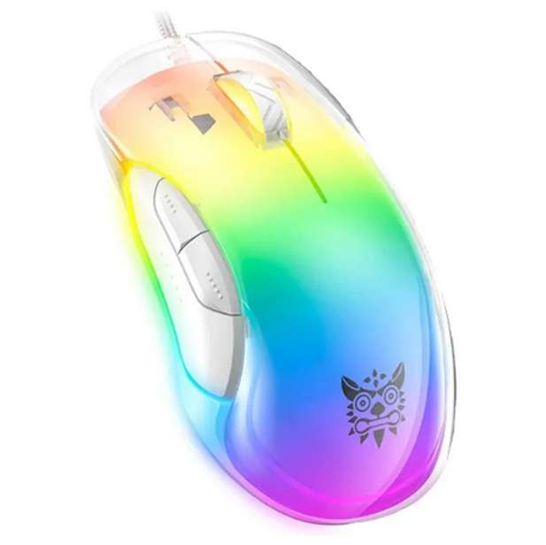 ماوس ألعاب سلكي بتصميم مريح واستجابة فائقة ONIKUMA CW925 ابيض