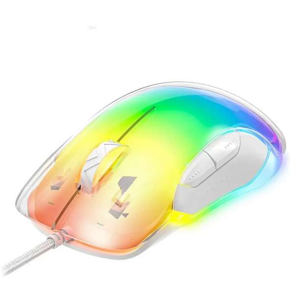 ماوس ألعاب سلكي بتصميم مريح واستجابة فائقة ONIKUMA CW925 ابيض