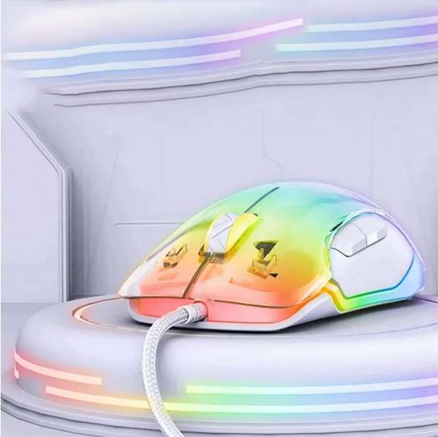 ماوس ألعاب سلكي بتصميم مريح واستجابة فائقة ONIKUMA CW925 ابيض