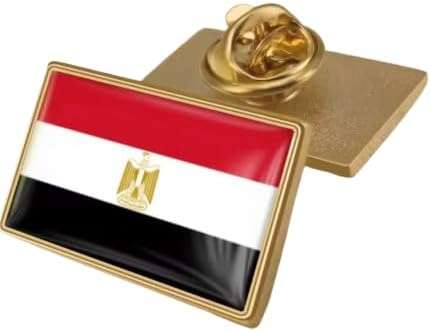 دبوس شارة علم مصر مطلي بالمينا على شكل علم B0G5K3PCV6