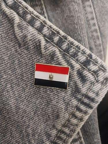 دبوس شارة علم مصر مطلي بالمينا على شكل علم B0G5K3PCV6