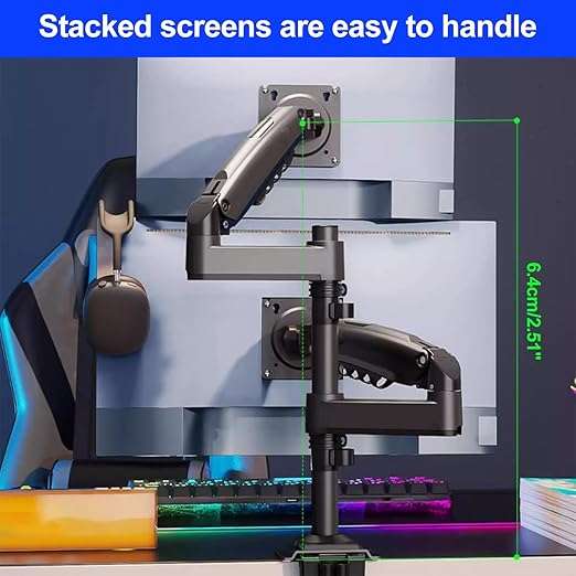حامل شاشتين مكتب