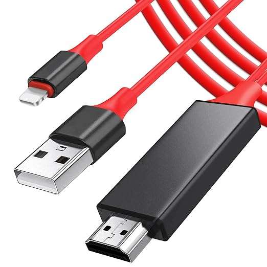 كابل لايتنينج إلى HDMI معتمد من آبل ومتوافق مع آيفون