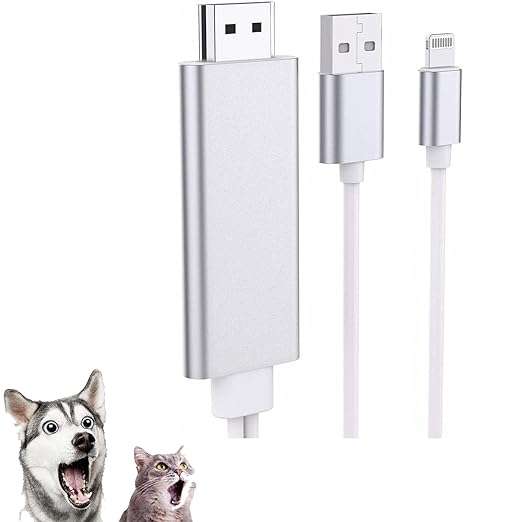 كابل لايتنينج إلى HDMI معتمد من آبل ومتوافق مع آيفون