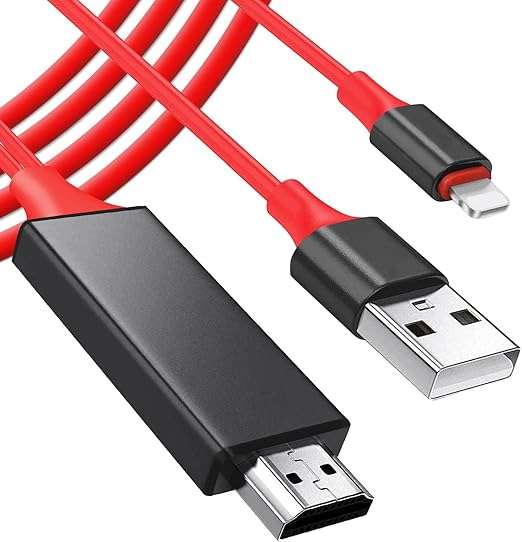 كابل لايتنينج إلى HDMI معتمد من آبل ومتوافق مع آيفون