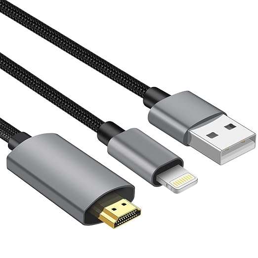 كابل لايتنينج إلى HDMI معتمد من آبل ومتوافق مع آيفون