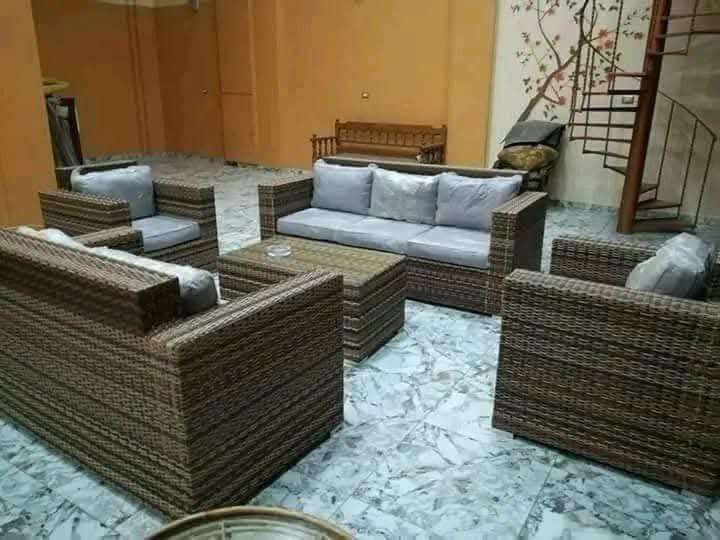 طقم رتان بيور فخم جدا للروف والجاردن يجمع العيله