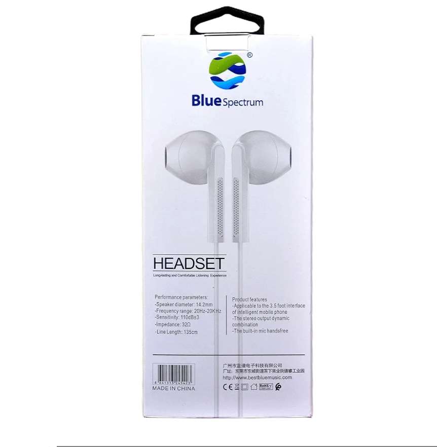 سماعات أذن هاند فرى سلكية من Blue Spectrum طراز D-43