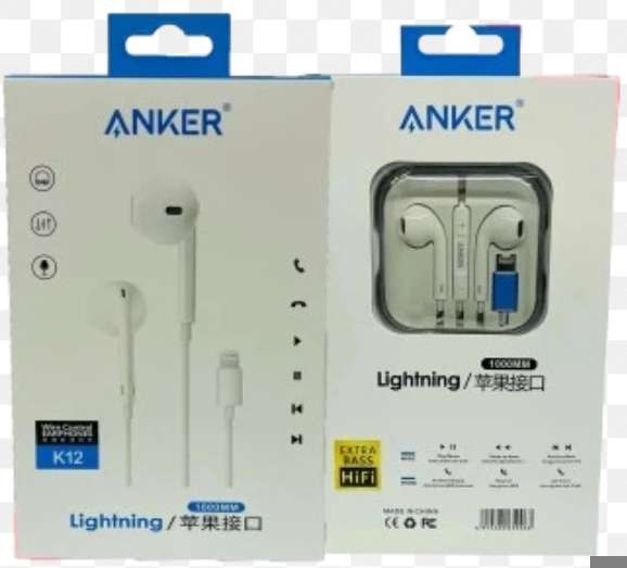 سماعة أذن هاندفرى سلكية من  Anker K12 مدخل  Lightning هاى كوبى