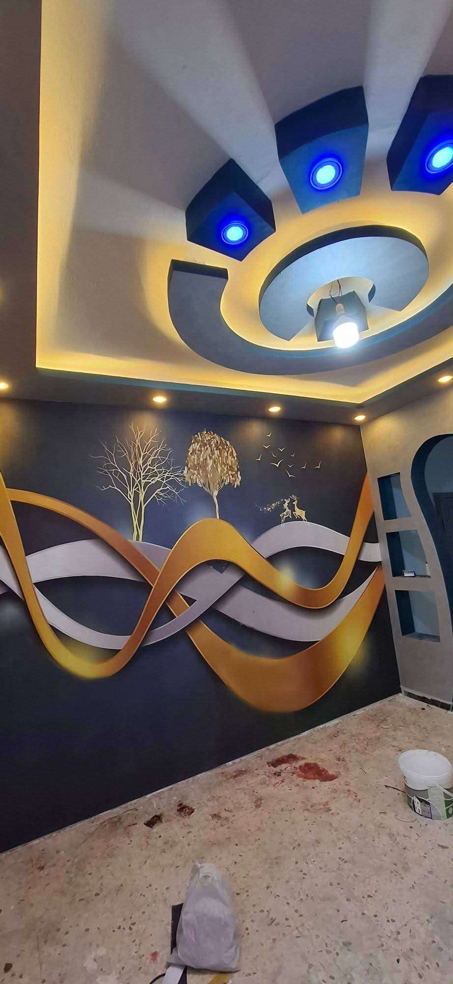 ورق الحائط نسيج جليتر
