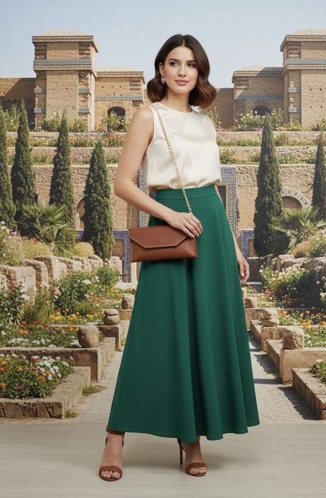 شنطة جلد طبيعي هافان ملمس حبيبي بيد سلسلة
