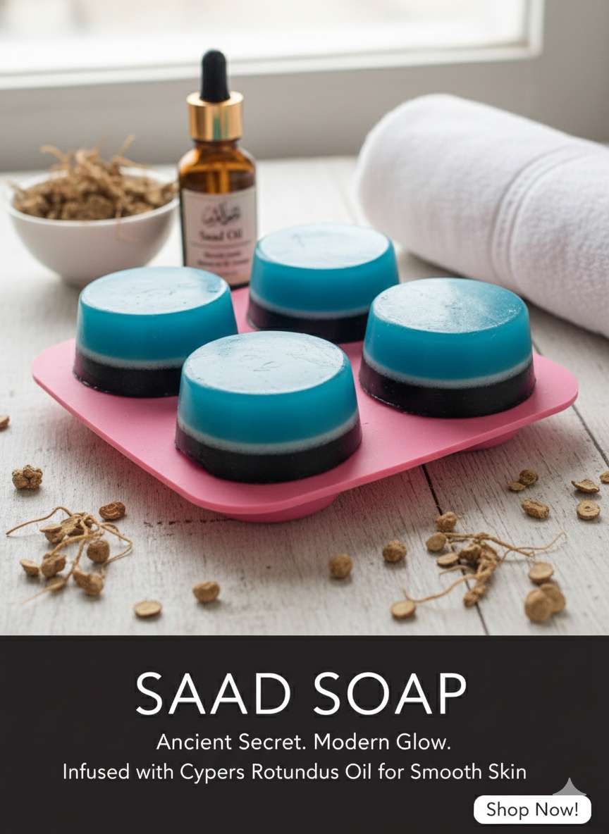 صابونة الجلسرين بالفحم النشط وزيت السعد