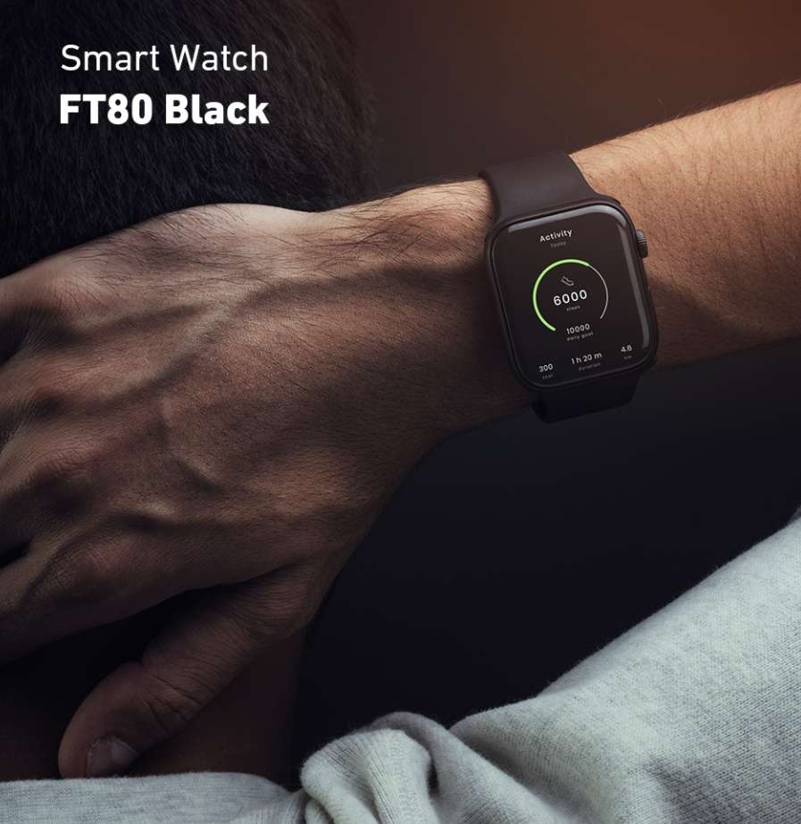 Smart Watch FT80 Black | سيزما