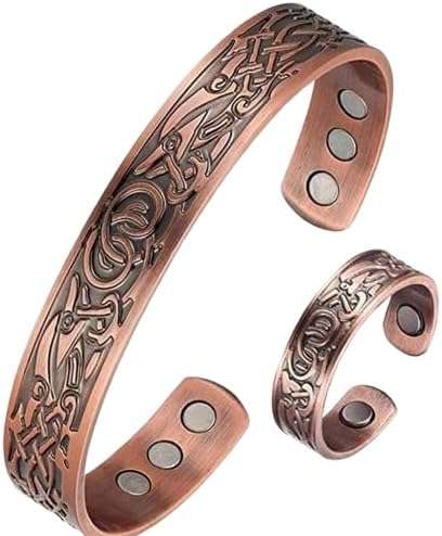 طقم سوار وخاتم للعلاج المغناطيسي بالنحاس-B0GGTJKWFQ