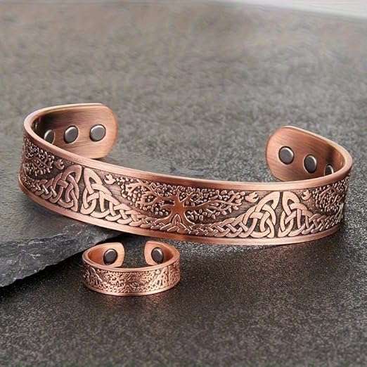 طقم سوار وخاتم للعلاج المغناطيسي بالنحاس-B0GGTJKWFQ