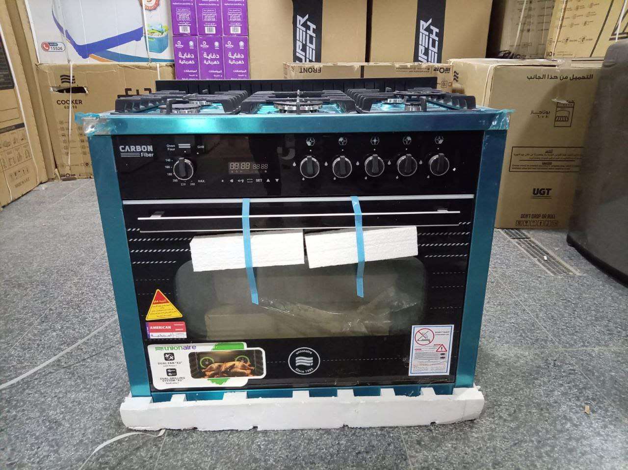 بوتاجاز يونيون إير كاربون فايبر Air Carbon Fiber Stove 5 Burners