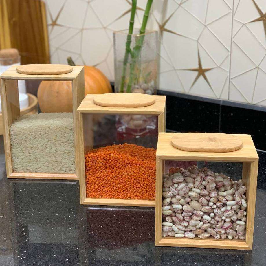 علبه بقوليات برواز خشب