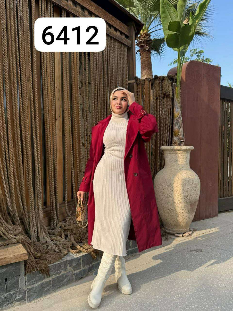 بالطو زراير بحزام