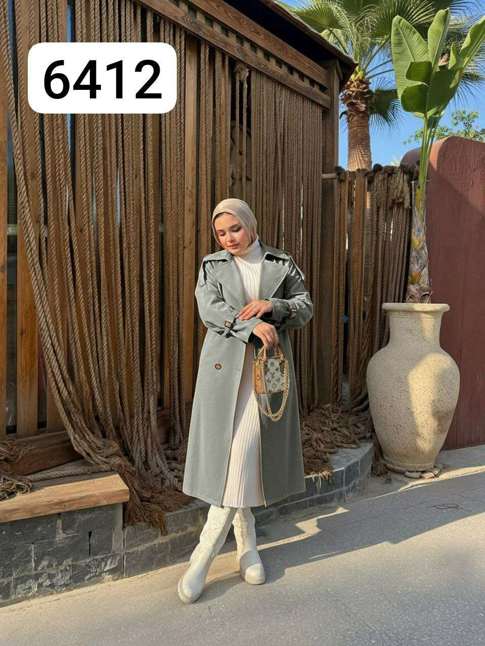 بالطو زراير بحزام