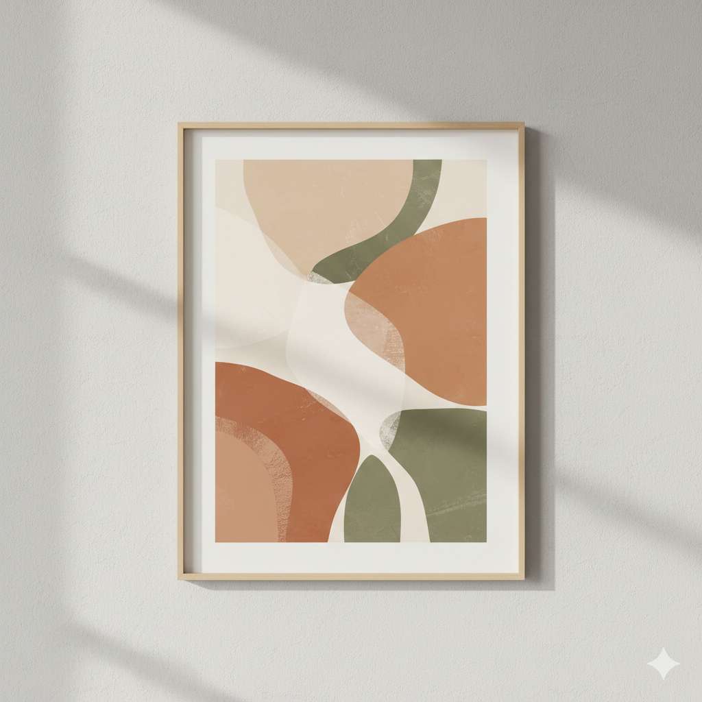 جداريات بألوان دافئة رسم بوهيمي