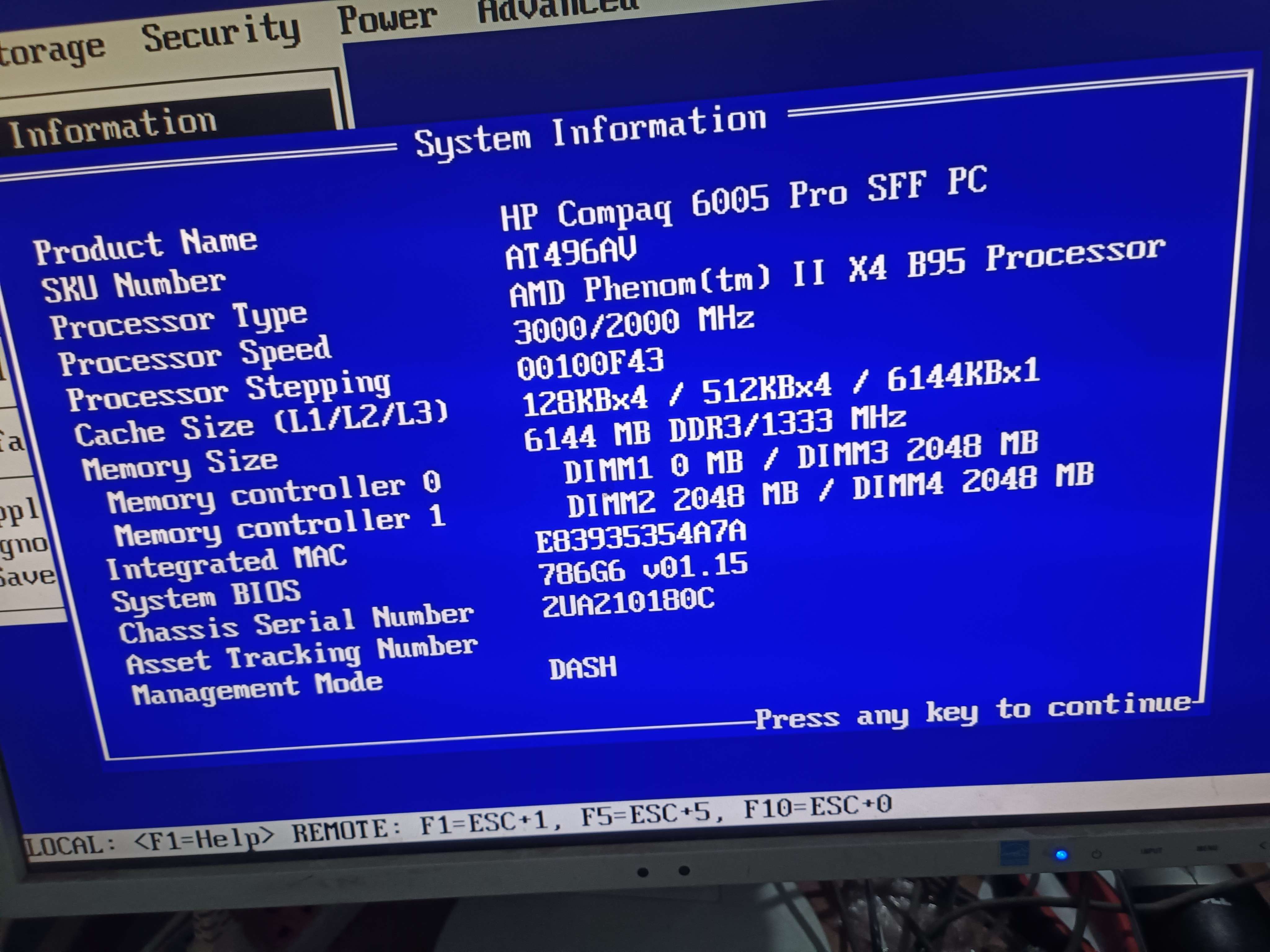 جهاز كمبيوتر  اوريجينال HP 6005pro