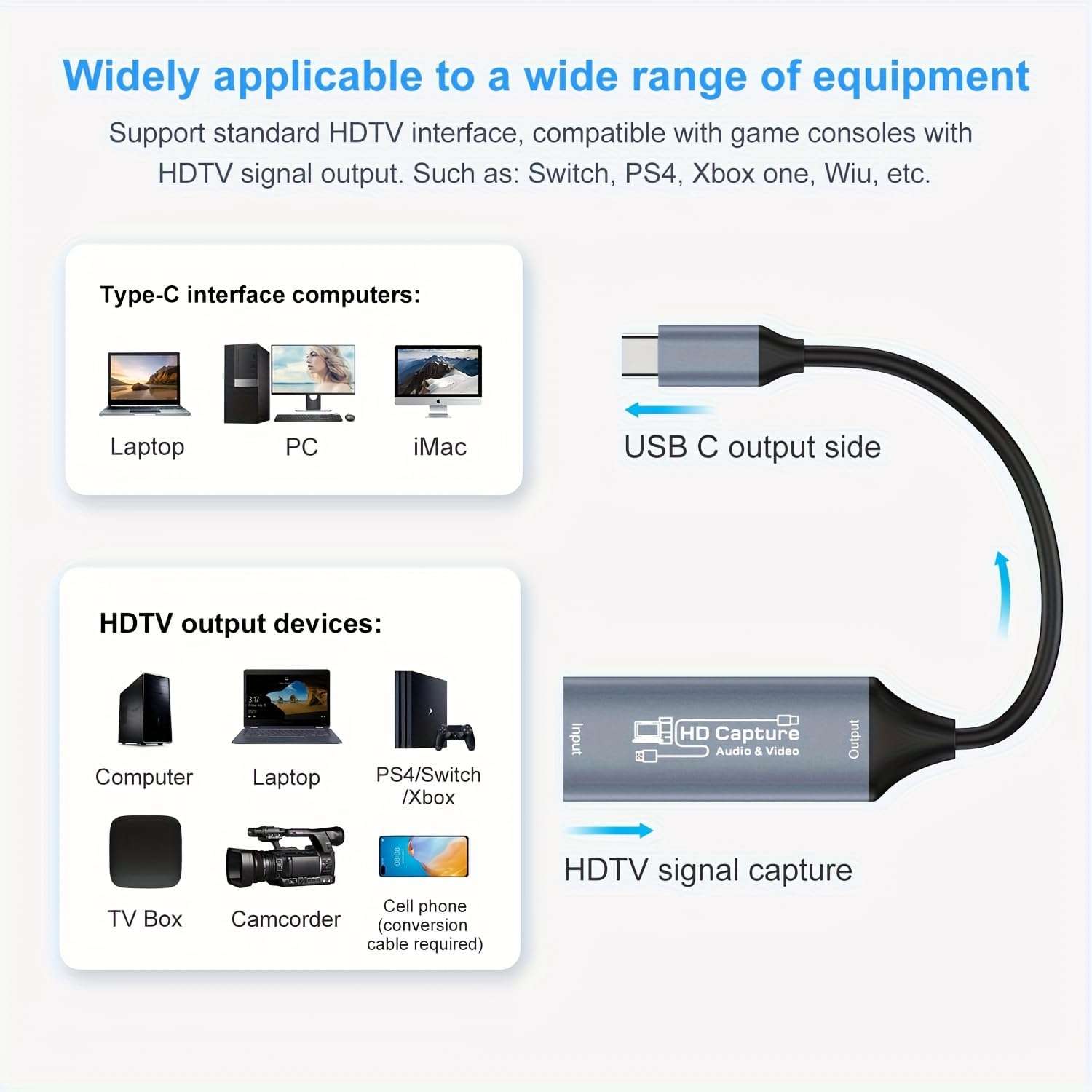 بطاقة التقاط فيديو HDMI إلى USB-C،B0GS43JQCK
