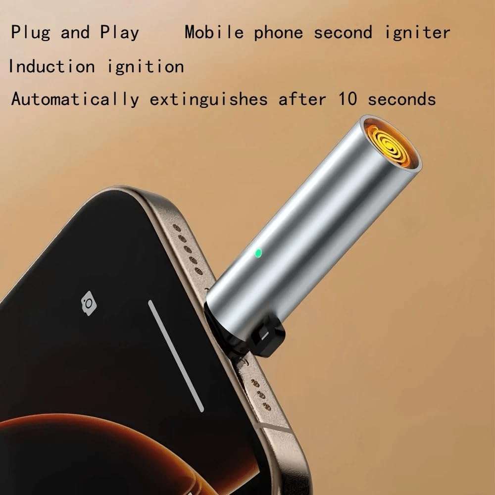 ولاعة كهربائية بمنفذ USB-C، سهلة الاستخدام ومقاومة للرياح-B0GS44NTJ3