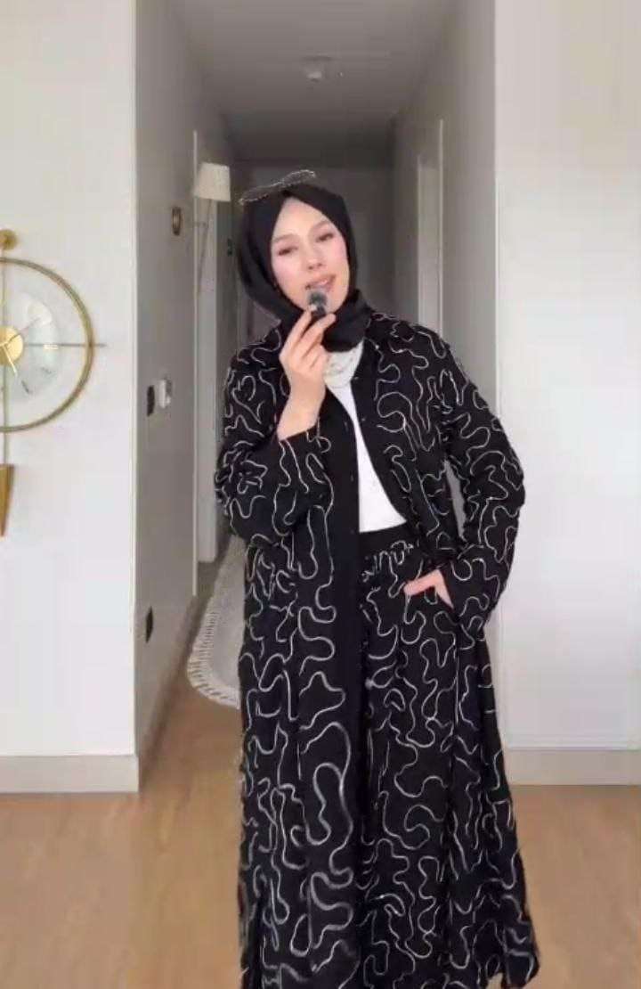 طقم بنطلون 3 قطع طباعه  تحفه التحف الهم بارك سوفت طباعه بدي قطن