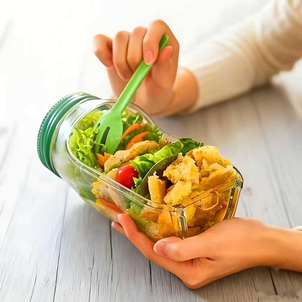 برطمان سلطة مع فتحة جانبية وحامل بهارات،B0GQ5N3RW3