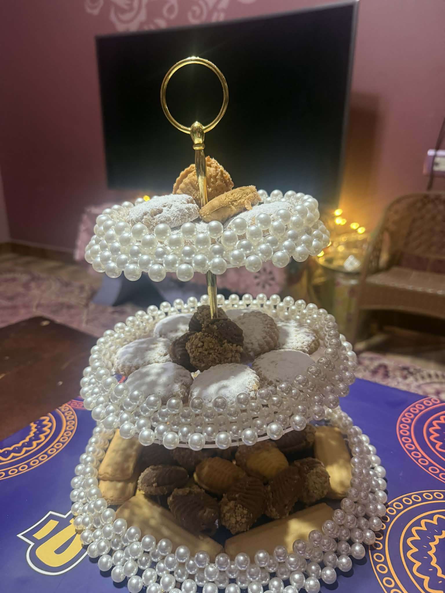 شيلة كحك وبسكوت من الخرز والاكليرك