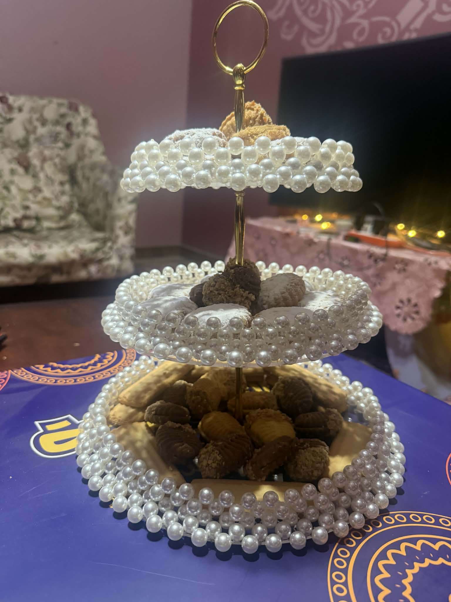 شيلة كحك وبسكوت من الخرز والاكليرك