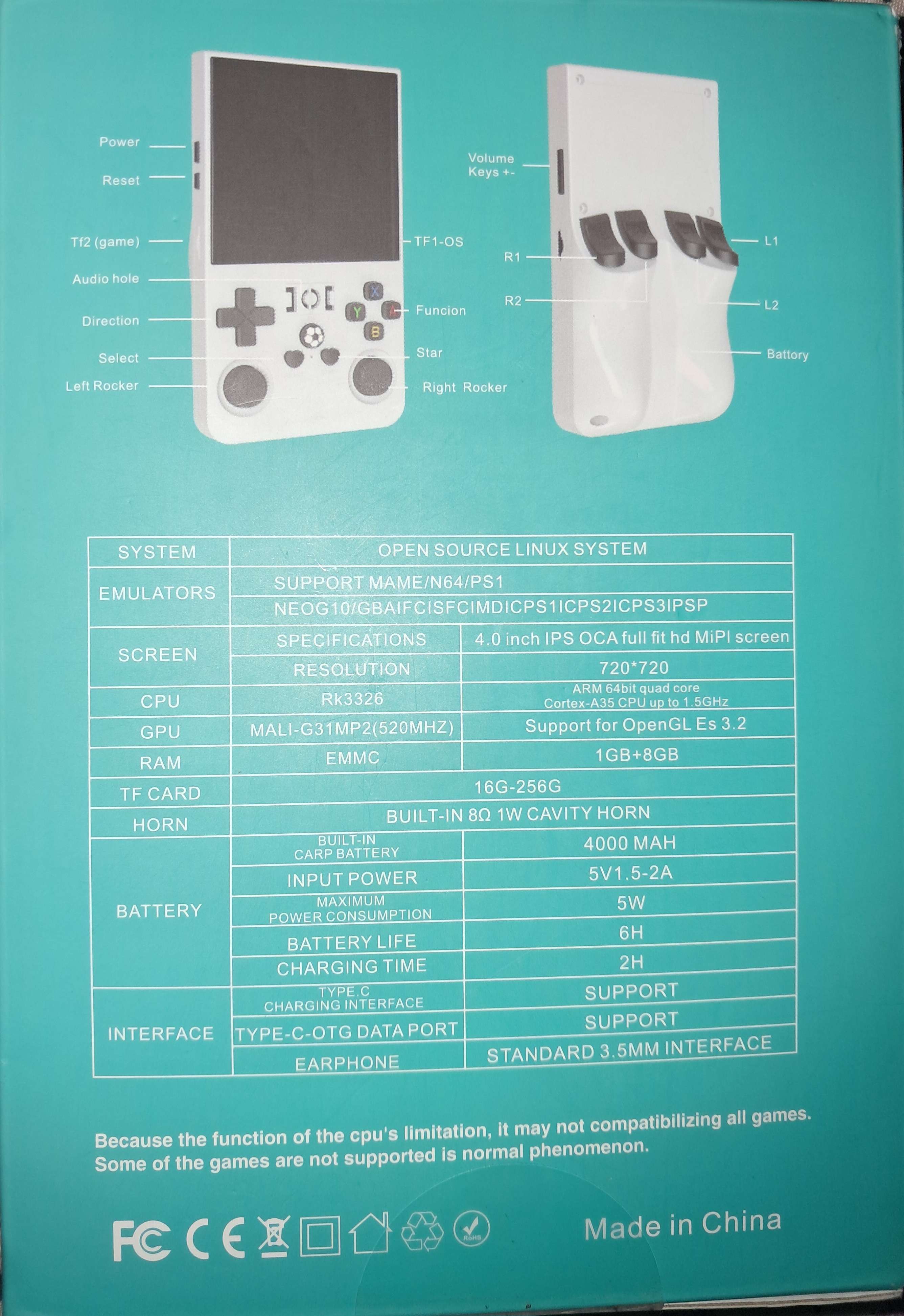 Game Console R36 Max اتاري شخصي لل جيب
