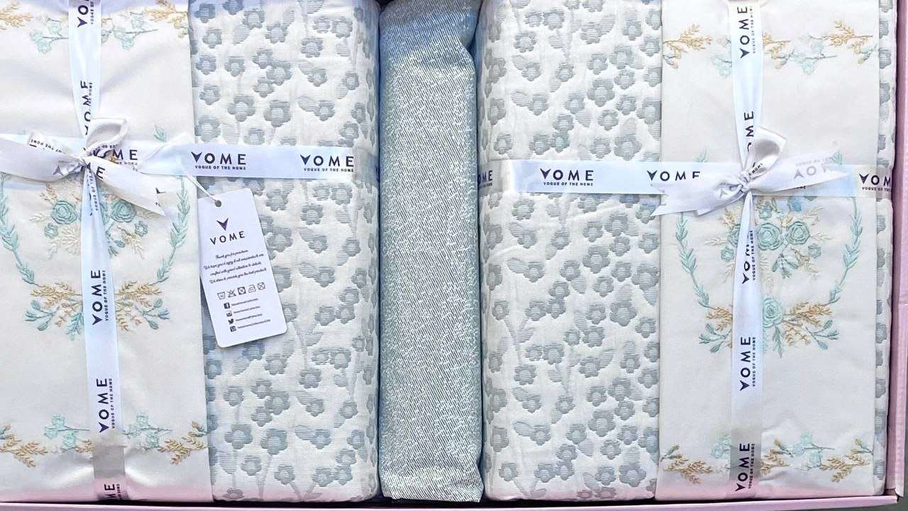 طقم ڤوم vome اطفال موديل  flower قطن صافي