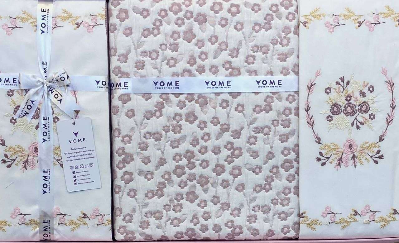 طقم ڤوم vome اطفال موديل  flower قطن صافي