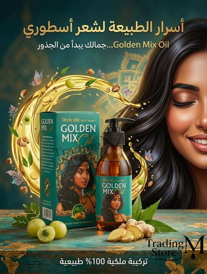 سر الشعر الطويل اللامع الكثيف بنعومه فائقه زيت Golden Mix