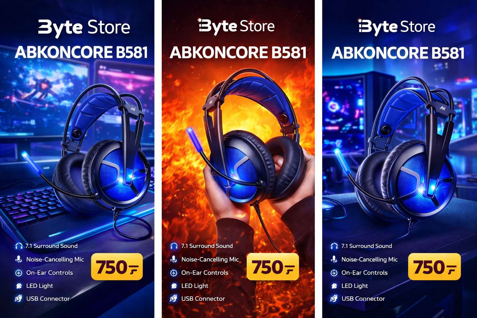 ABKONCORE B581 Gaming Headset | سيزما