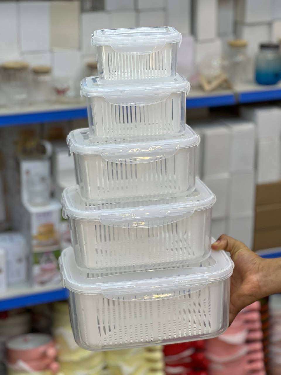 طقم علب ثلاجه 5 قطع