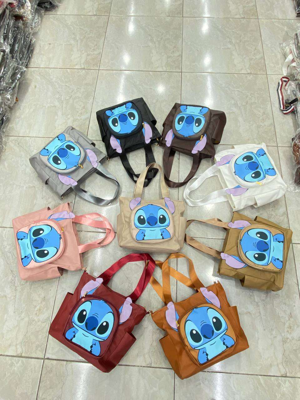 توتي باج ستيتش Stitch ووتر بروف - تصميم ديزني 3D بآذان بارزة وألوان