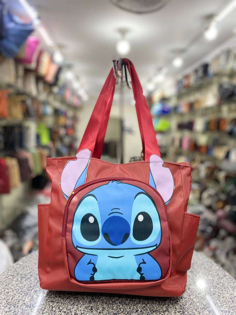 توتي باج ستيتش Stitch ووتر بروف - تصميم ديزني 3D بآذان بارزة وألوان
