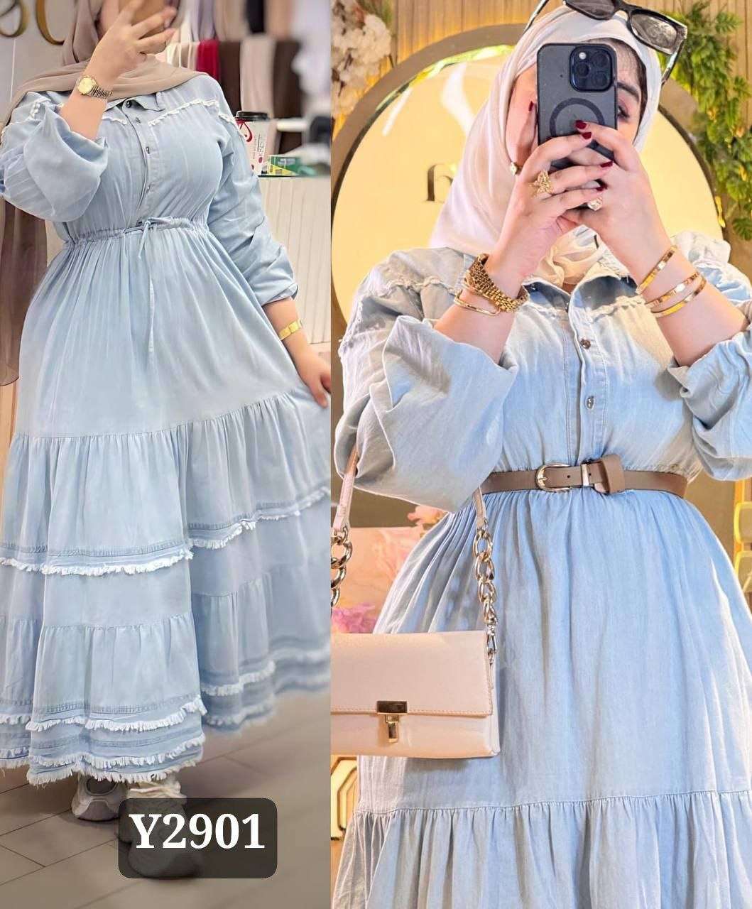 دريس جينز ادوار من أجمل الفساتين الجينز