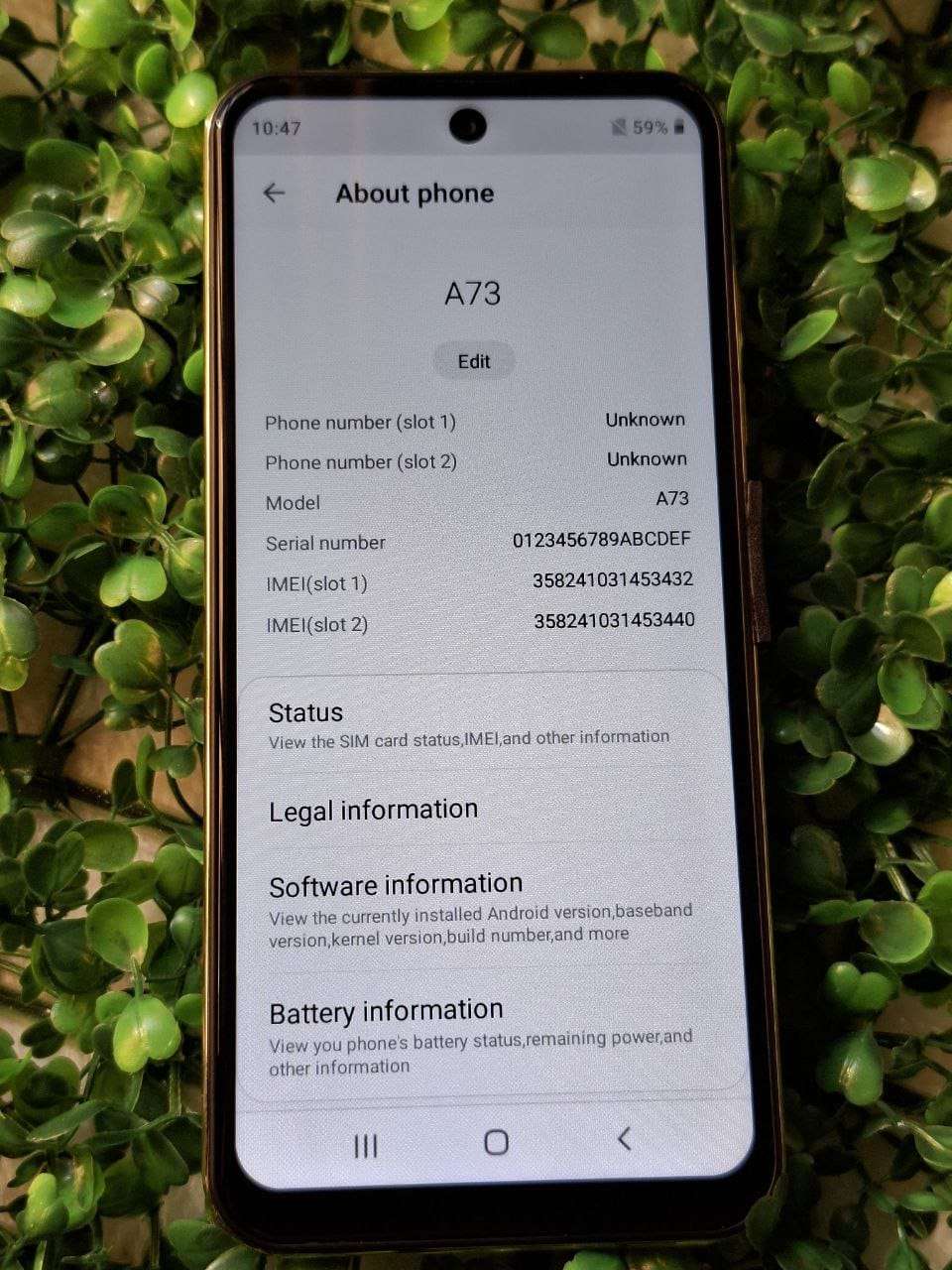 samsung galaxy A73 كوبي