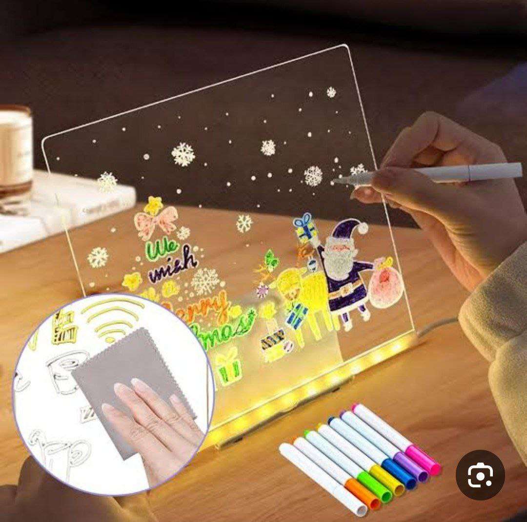 سبورة ليد مضيئة للرسم والكتابة20*30