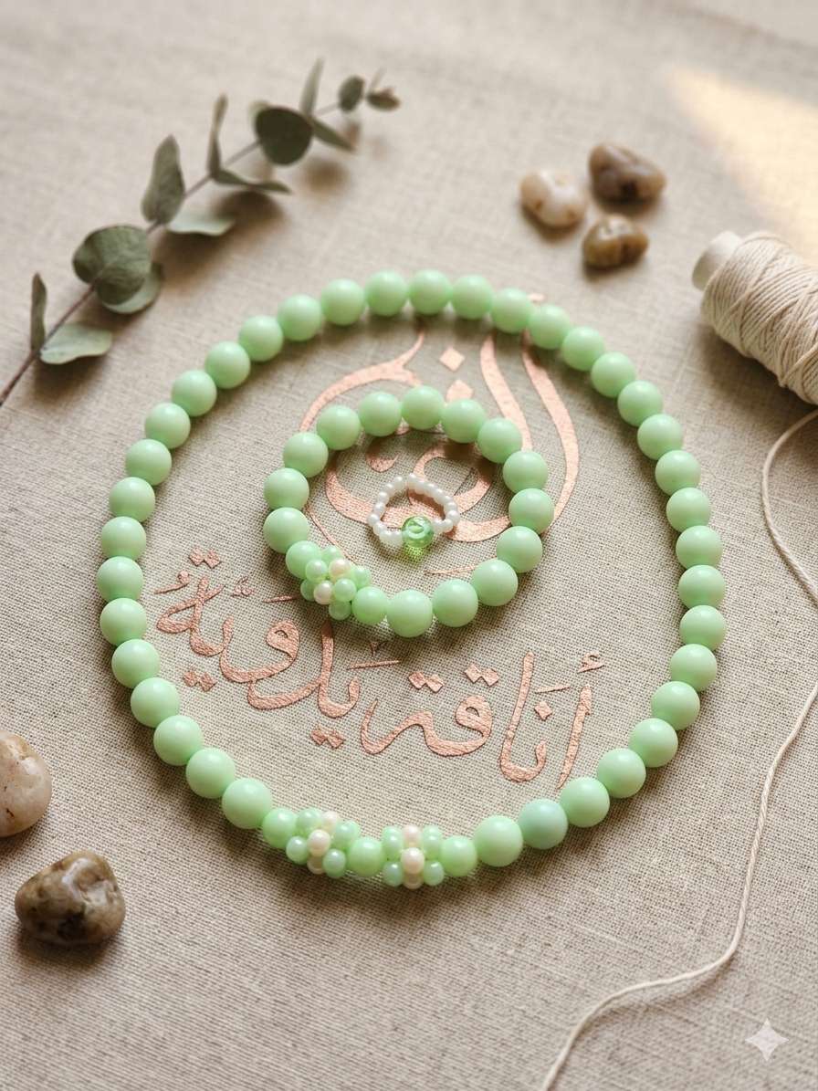 طقم إكسسوار أطفالي قطعتين عقد وإسورة