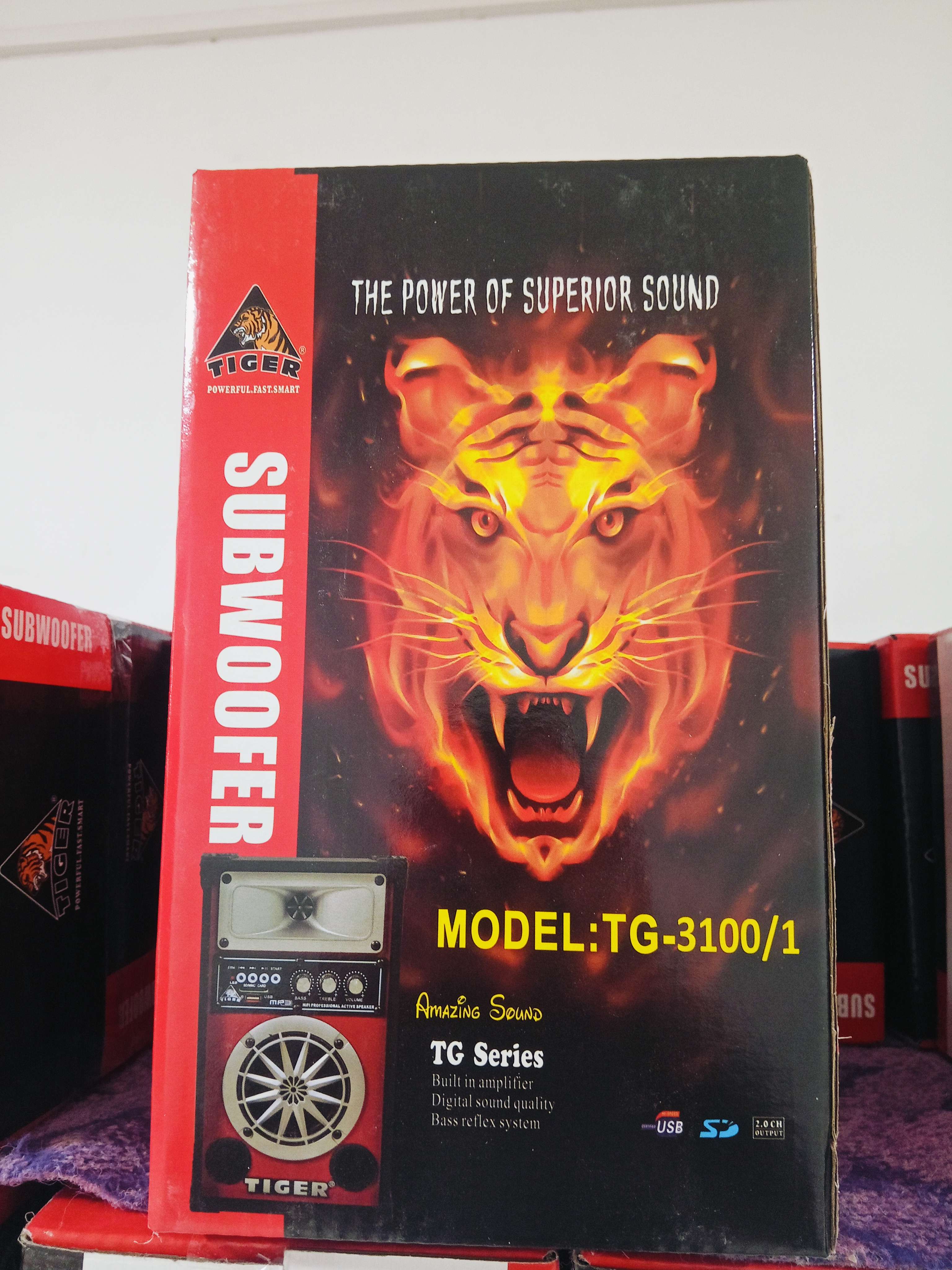 طقم سماعات صب ووفر تايجر موديل TG3100