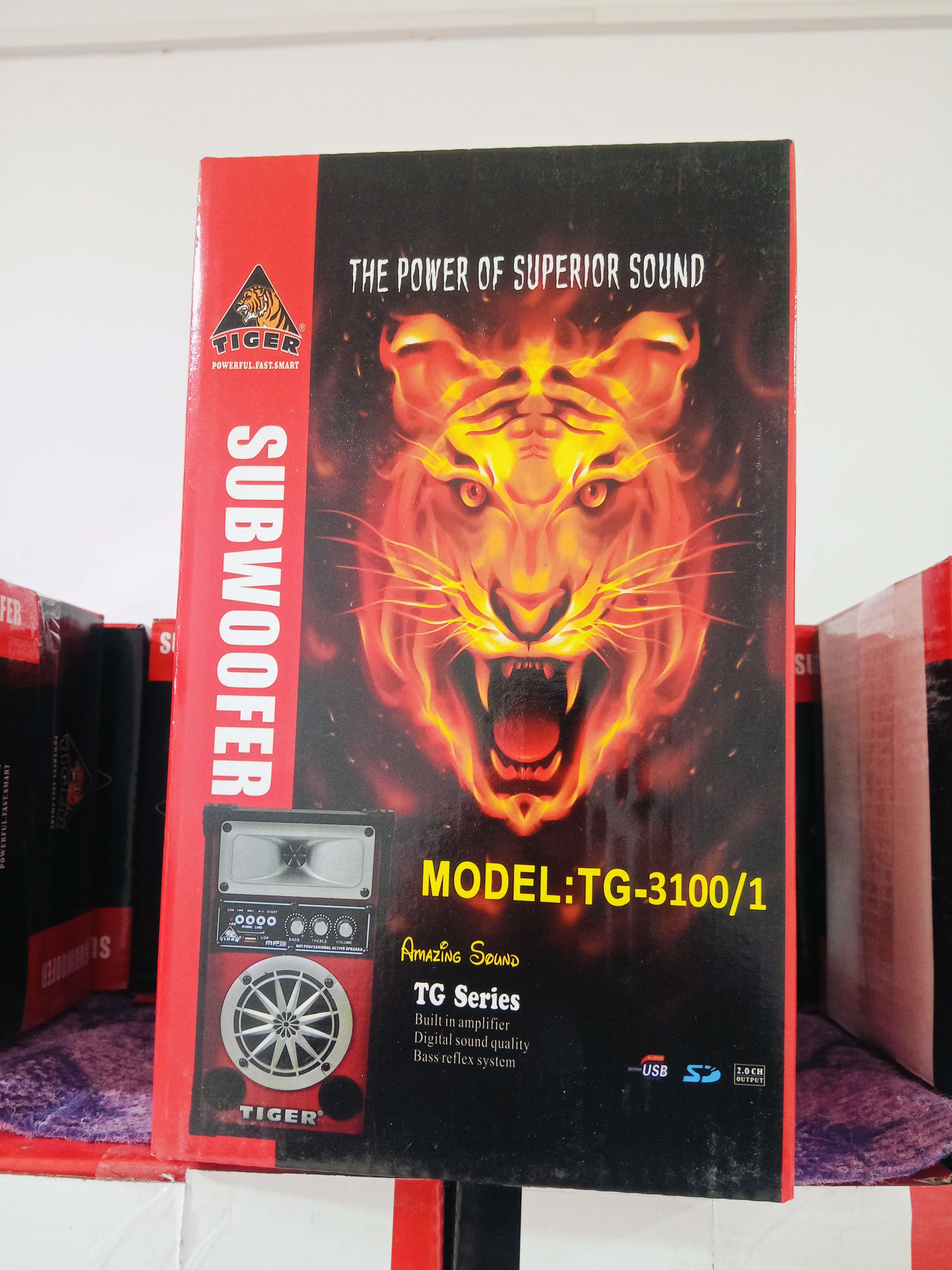 طقم سماعات صب ووفر تايجر موديل TG3100