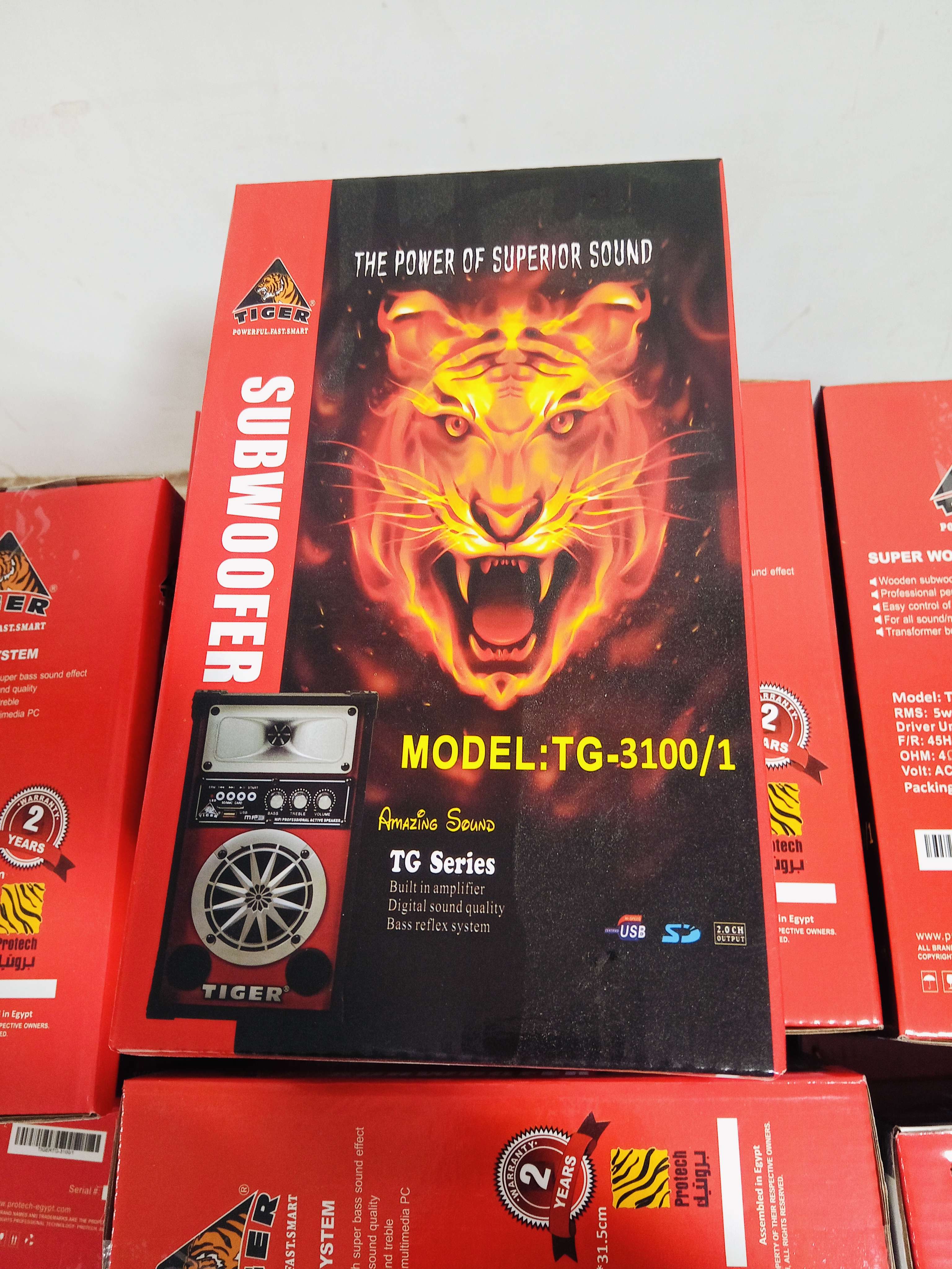 طقم سماعات صب ووفر تايجر موديل TG3100