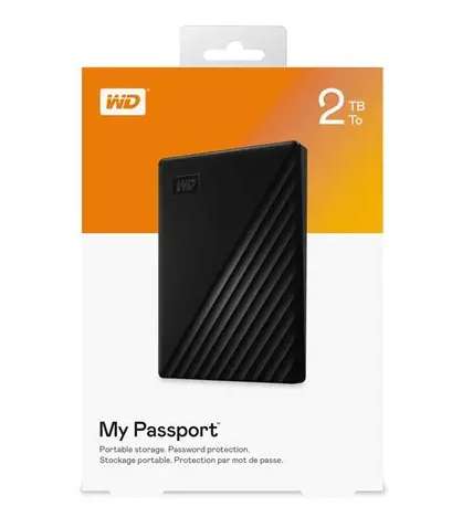 هارد ديسك خارجي WD My Passport بمساحة 2 تيرا أسود WDBYVG0020BBK-WESN
